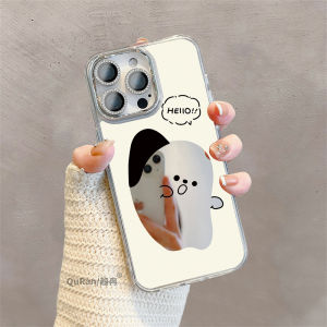 Cute Cartoon Ghost Phone Case for  16 15Promax 14 13 Models Female Friendly Anti-Fall Acrylic Protective Cover