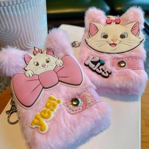 Fluffy Creative Cat-themed Pink Diary Notebooks