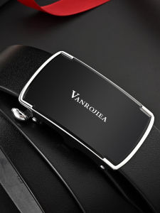Inner Buckle Auto-lock No-hole Leather Men Belt