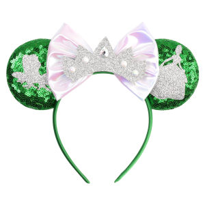 The Princess and The Frog Hair Bands for Women Cute Head Accessories Kid Crown Sequins Bow Headband Ears Headwear Accessories