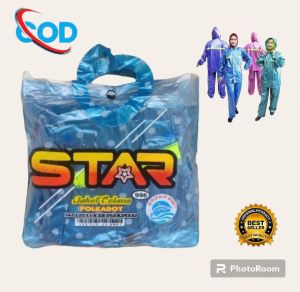 Jas Hujan Polkadot Setelan jaket celana Dolphin STAR.996 Terlaris Jas Hujan Jaket Celana Dolphin