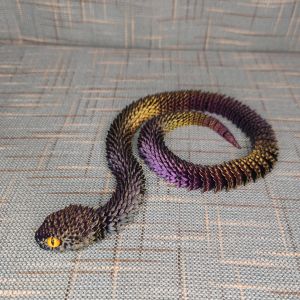 3D Printing Joint Movable Plastic Viper Hand-Made Decoration Animal Model Boys Kids Toy Birthday Gift