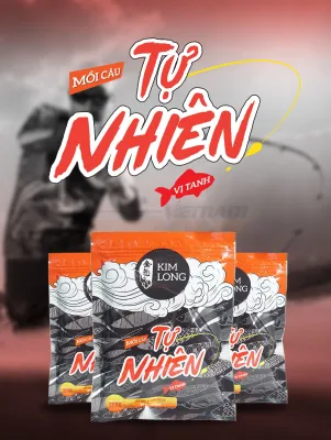 Mồi Câu Tự Nhiên Kim Long 2 vị tanh - thơm phù hợp câu tự nhiên siêu nhậy