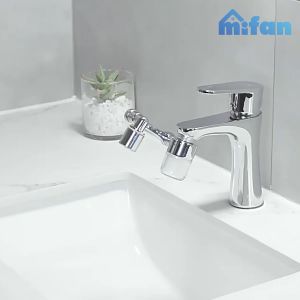 Đầu Lọc Nước Tại Vòi Bồn Rửa Mặt MIFAN - Đồng thau cao cấp Tăng áp mạnh mẽ Tay xoay 3 chiều 1080° 2 chế độ phun Lavabo