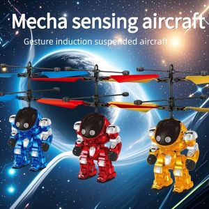 Inductive Suspension Robot Toy STEM Mech Aircraft with Automatic Induction Technology Educational Toy Suitable for Childrens Bi