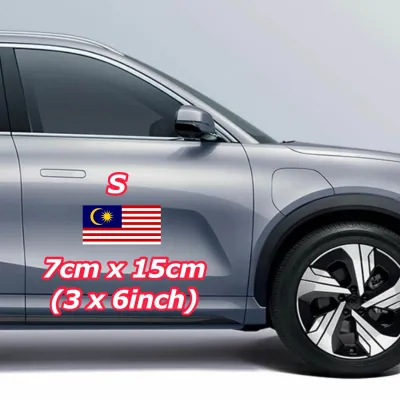 Malaysia Flag Car Magnet Glossy Waterproof Easy Installation Easy Removal Premium Quality Promo Rm2.68