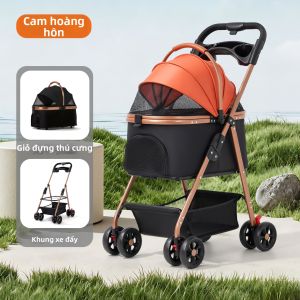 Xe Đẩy Thú Cưng Gập Gọn Bán Tự Động Dễ Dỡ Rời