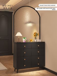 Weimei | Retro Glass Storage Entryway Partition Cabinet