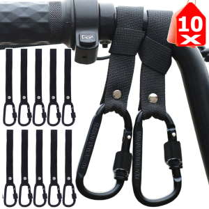 10pcs Heavy Duty Electric Bike Special Hooks / Universal Motorcycle Front Handlebar Hanging Buckles / Punch-free Handlebar Hook / Stroller Hanger Buckles Clips