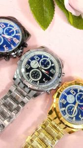 Jam Tangan Pria Rantai Stainless Steel Dengan Kaca Safir Anti Gores Untuk Pria Gaya Prestise Tinggi