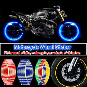 Jozoo 18 Inch Wheel Motorcycle Wheel Sticker Reflective Decals Rim Tape