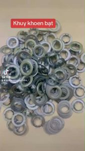 100 cái khuy khoen bạt lỗ 16mm màu trắng vàng chất liệu SẮT