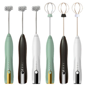 【New Arrival】 Electric Egg Beater 3 Speeds Mini Stirrer Whipper Adjustable USB Rechargeable 1500mAh for Latte/Cappuccino/Hot Chocolate