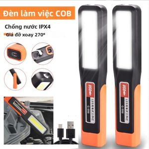 1-10 Chiếc Đèn LED Làm Đèn Có Nam Châm Sạc USB COB Đèn Cảnh Báo Khẩn Cấp Cho Nhà Để Xe Cơ Khí Đèn Pin Mạnh Mẽ