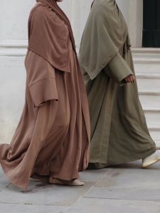 Ramadan Eid Djellaba Suits Abaya Dubai Two pieces Muslim Sets Dress Abaya Dubai Turkey Muslim Islam Abayas With Belt WY604