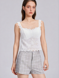 Padded Lace French Style Camisole Bra