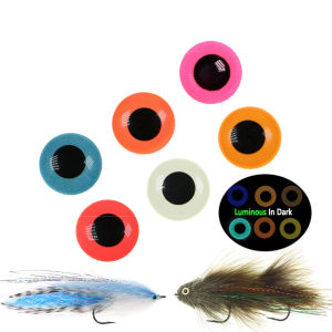 100PCS Luminous Epoxy 3D Fish Eyes Fly Tying Material For Streamer Saltwater Flies Fishing Lures Jig Lure Making Accessories