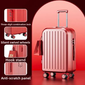LIWAN | Wedding Suitcase Large Capacity Red Leather
