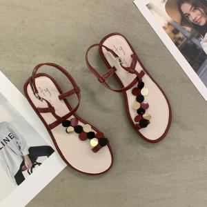Comfortable Flat Bottom Sandals Womens Summer 2025 New Style Fairy Atmosphere Soft Bottom Beach Shoes Match Skirts Ethnic Style