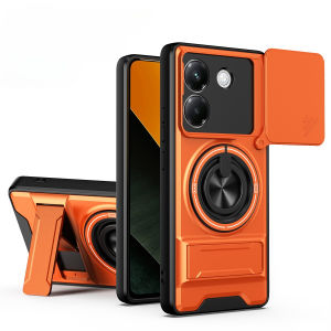 Lens Slide Camera Phone Case for Xiaomi Poco X7 X6 X5 Pro F7 Ultra M7 Plus C85 C75 C65 C71 Ring Stand Magnetic Protection Cover