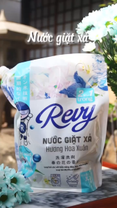 Nước giặt xả REVY 3.2kg hương hoa xuân công nghệ ion đột phá bền màu quần áo
