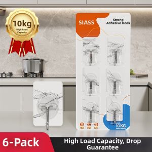SIVASS | No-Drill Heavy-Duty Invisible Adhesive Hooks