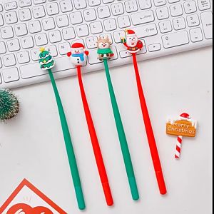 Christmas Rocker Pen Cute Christmas Tree Reindeer Santa Gift 0.5mm School Office Stationery Christmas Supplies