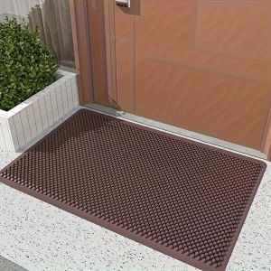 1PC 30 x 17 " Doormat  durable non-slip waterproof entrance mat silicone scraper front door mat low profile heavy duty  shoe