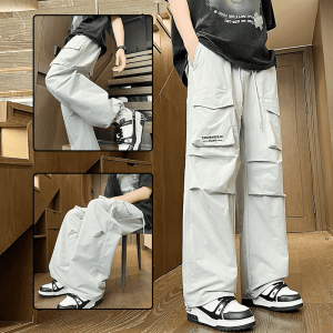 Quần Ống Đứng Thoải Mái Cho Học Sinh Nam Mùa Xuân Hè Thời Trang Rộng Rãi Quần Công Sở Thường Ngày Hai Trong Một Quần Dài