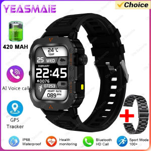 New Mens Smart Watch LED Flashlight Outdoor Military Sports Smart Watch Wristwatch Heart Rate Health Monitoring Smartwatch HT30