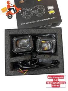 1 đôi đèn trợ sáng ô tô 2 màu đèn trợ sáng ô tô xe siêu sáng dùng chung 12v 24