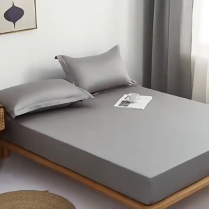 MISN Fully Wrapped Edges Bed Sheet 100%Cotton Bed Sheet Set 3 in 1 Single/Double Size Bed Cover With Pillowcase