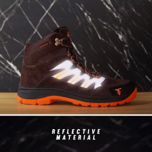 JIOTARO-STONE RIDER-Sepatu  Outdoor Originl Pria wanita kekinian -Brown/Orange