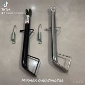 Standar Samping RX King 30cm Ring 18 Warna Hitam & Chrome Bahan Besi Tebal untuk Motor RX King Ninja R KLX Vixion Megapro Byson MX King Jupiter CBR 150 CB 150R CB Klasik GL Pro Tiger