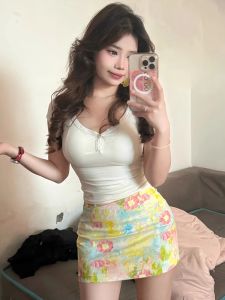 Váy Ngắn Chữ a Họa Tiết Hoa Cạp Cao Cho Nữ Váy Ngắn Mùa Thu Váy Ngắn Họa Tiết Sơn Dầu Miu Style Váy Ngắn Họa Tiết Hoa