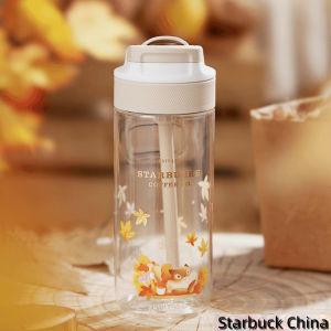 Starbuck Official Store Starbuck กลางฤดูใบไม้ร่วงเทศกาลถ้วย2022Kambukka Maple Leaf ลอยอุณหภูมิเปลี่ยนสีการเคลื่อนไหวแบบพกพาฟางถ้วยน้ำ Starbuck Tumbler Starbuck แก้ว