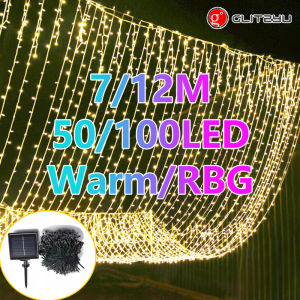 Christmas Light Outdoor Solar Light 7/12M 50/100LED Waterproof Holiday 8 Model Seasonal