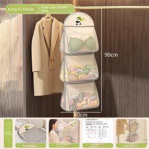 40x90cm Underwear Storage Bag Door Hanging Clothes Organizer Bedside Suspended Nylon Mesh Pouch for Multi Purpose Home Use