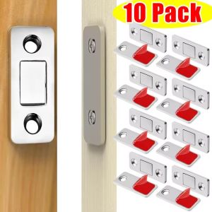 10/6set Magnetic Cabinet Catches Ultra Thin Door Strong Magnets Stopper Invisible Adhesive Drawer Magnet Lock for Kitchen Closet Closer