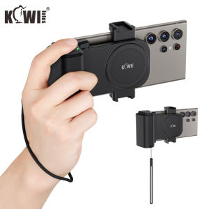 Universal Phone Camera Grip Android Zoomable Phone Tripod Mount with Remote Control & Cold Shoe Adapter for iPhone 16 Samsung