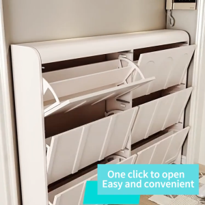 TableTrove Wooden Shoe Cabinet - Adjustable Multi-Layer Large Capacity Almari Kasut Rak Kayu
