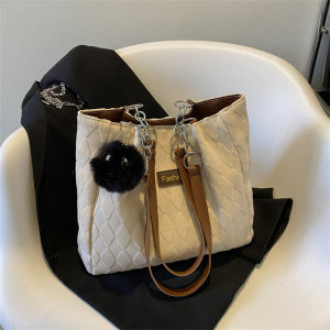 Large Capacity Canvas Shoulder Bag Womens Fashionable Tote Bag Commuter Bag for Work Casual Scenarios Single Shoulder Handbag