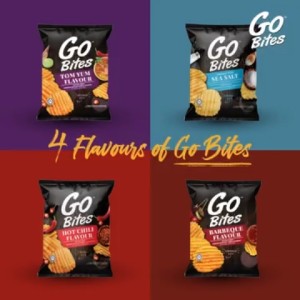Go Bites Potato Chips 60g Sea Salt / Hot Chilli / Tom Yum / Barbeque