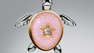 2026 Pink Sea Turtle Lab-grown Diamond Dangle Charm