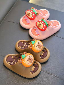 Children's Slip-resistant Bath Slippers: Summer Cartoon PVC Soft Bottom Anti-slip Bathroom Slippers