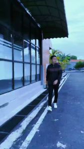 Baju Koko Pria Kombinasi Lengan Panjang Muslim Motif Kobata Warna Hitam Coklat