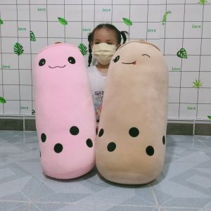 Đồ chơi Trà Sữa trân châu Socola nhồi bông khổng lồ 70cm Vải Miniso thêu cảm xúc dễ thương siêu mịn