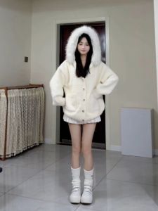 CHANGTONG | Hooded Knit Top Loose