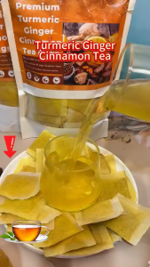 READY | Premium Turmeric Ginger Cinnamon Tea 60-Packs | Natural Detox Drink | Sugar & Gluten Free