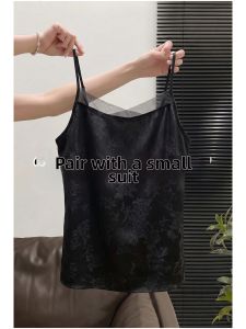V.C.I | Chinoiserie Pattern Silk-like V-Neck Slimming Camisole